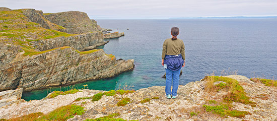 A person overlooking the ocean near the Days Inn Stephenville hotel